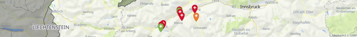 Map view for Pharmacies emergency services nearby Schönwies (Landeck, Tirol)